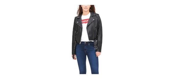 Best Levi's Faux Leather Belted Motorcycle Jacket