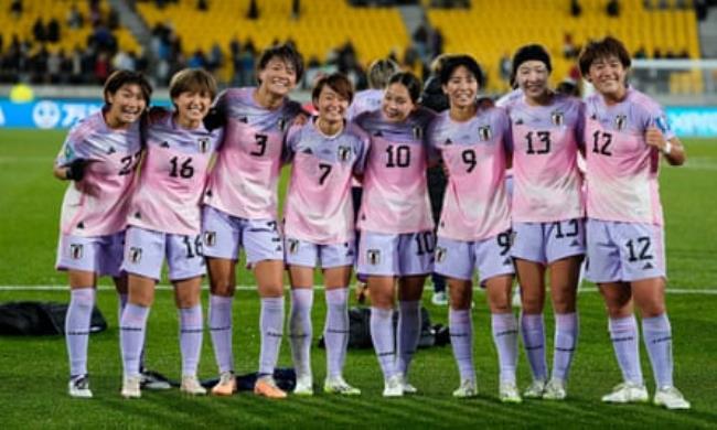Japan celebrate a 3-1 victory against Norway in the round of the 16.