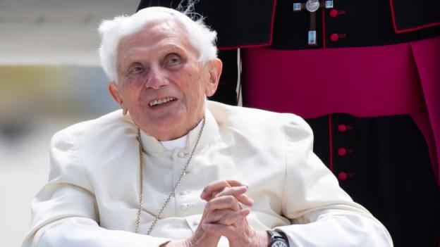 Former Pope Benedict in 2020.